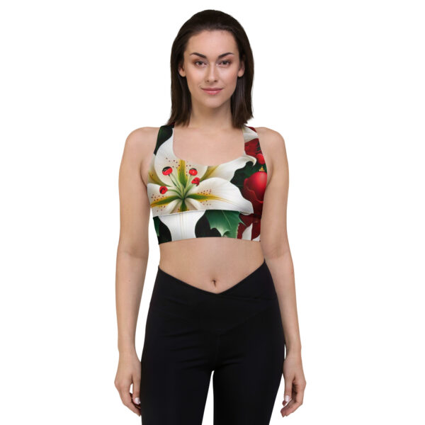All-Over Print Recycled Longline Sports Bra