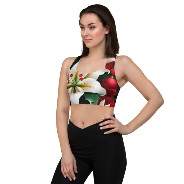 All-Over Print Recycled Longline Sports Bra - Image 2