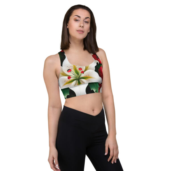 All-Over Print Recycled Longline Sports Bra - Image 3