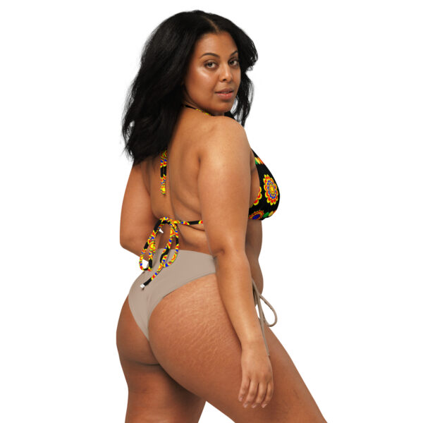 All-over print recycled string bikini top - Image 2