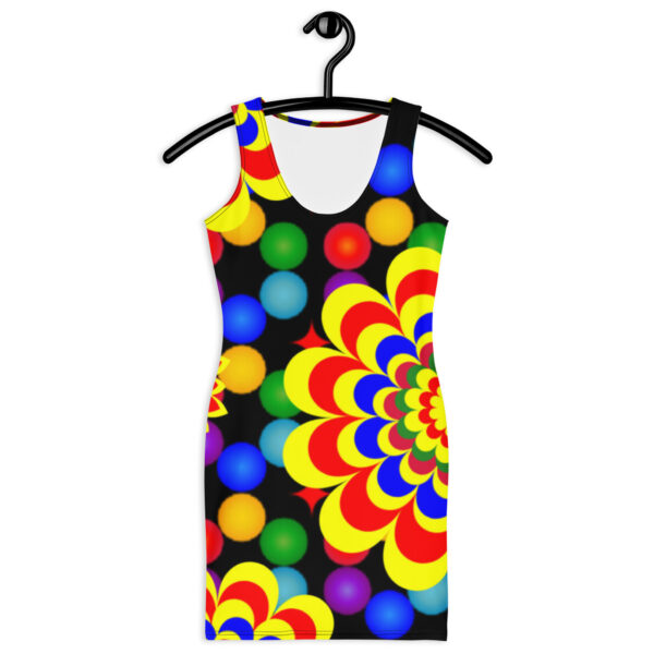 *Original Art Pattern Design on White Bodycon Dress* - Image 3