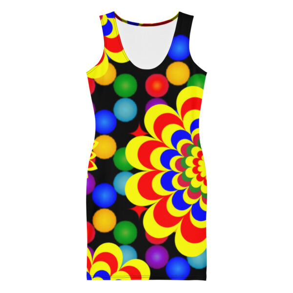 *Original Art Pattern Design on White Bodycon Dress* - Image 4