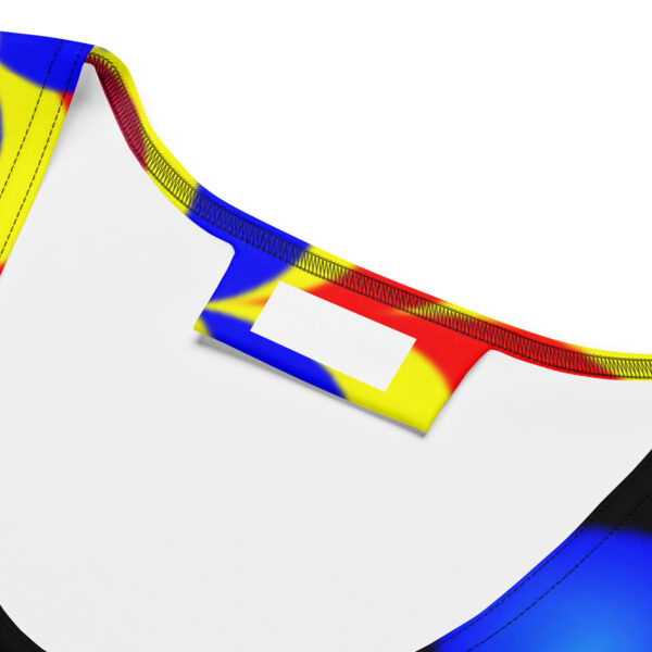 *Original Art Yellow, Red, and Blue Ball and Flowers Pattern Design on Bodycon Dress* - Image 4
