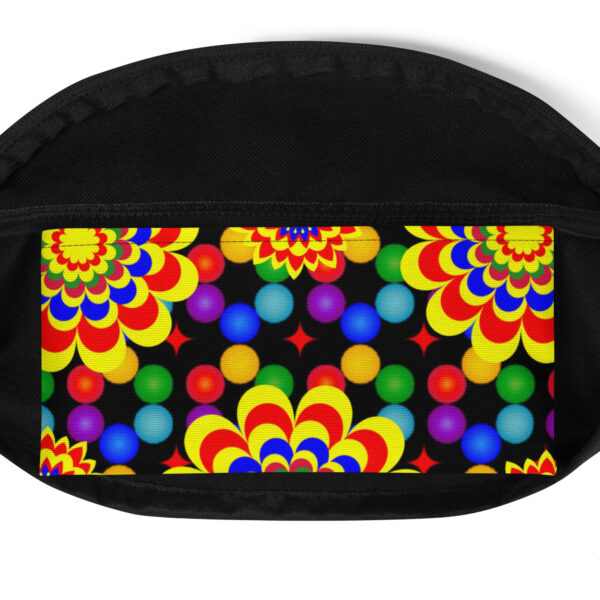 *Original Art Yellow, Red, and Blue Ball and Flowers Pattern Design on Fanny Pack* - Image 4