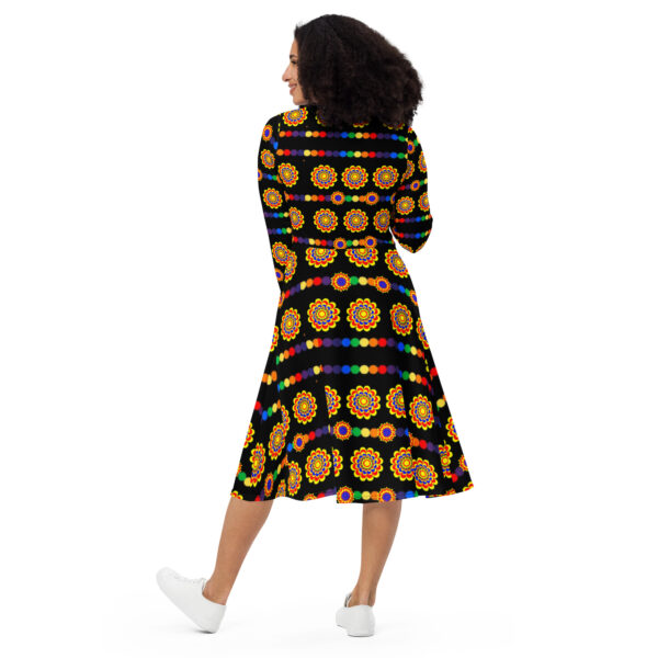 Original pattern design Midi Dress for weeding guest - Image 6