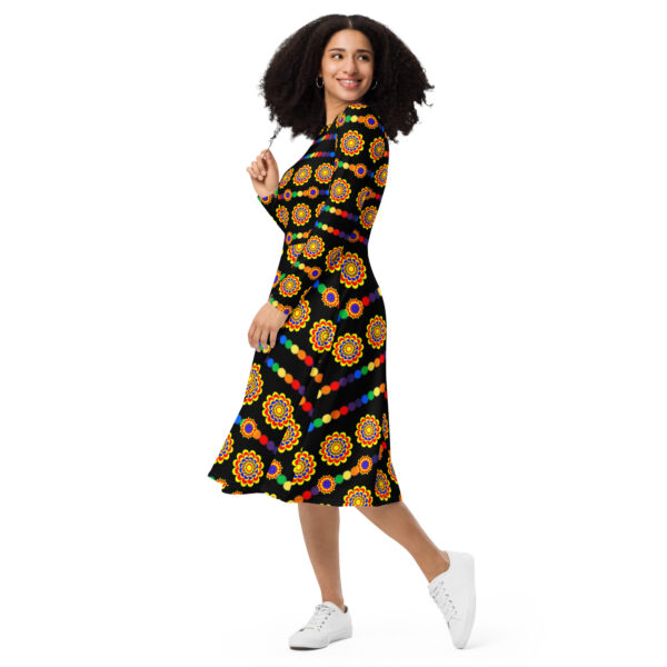 Original pattern design Midi Dress for weeding guest - Image 7