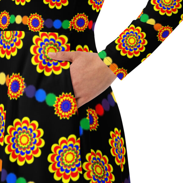 Original pattern design Midi Dress for weeding guest - Image 5