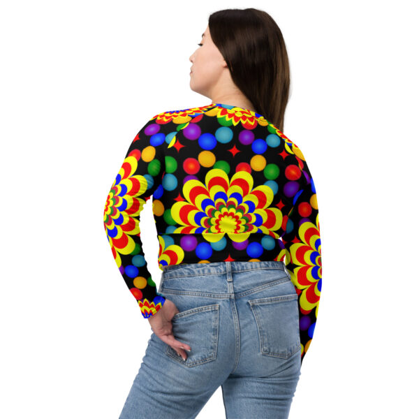 *Original Art Pattern Design on Long Sleeve Crop Top* - Image 4