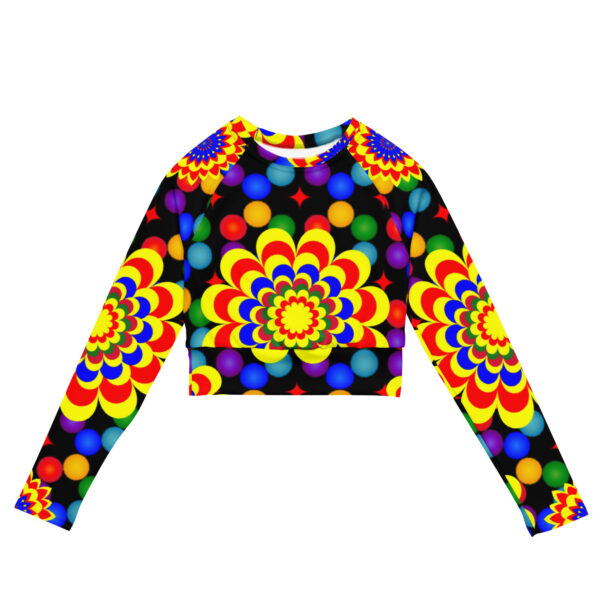 *Original Art Pattern Design on Long Sleeve Crop Top* - Image 3