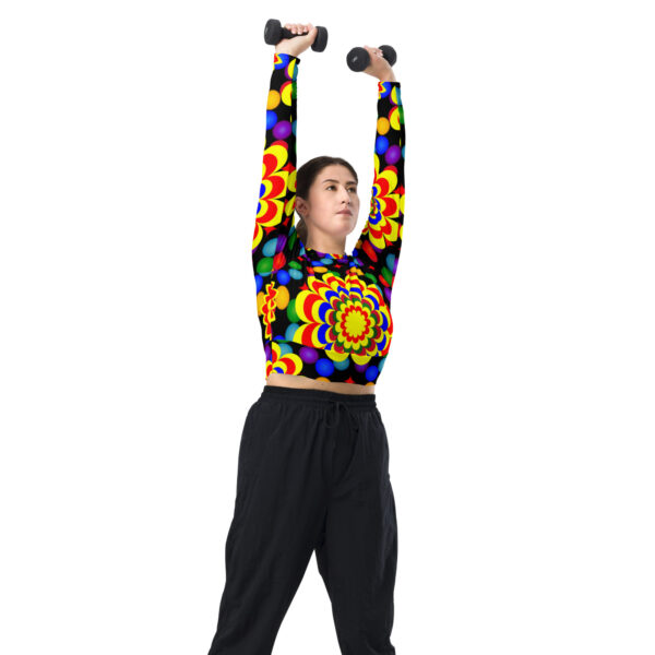 *Original Art Pattern Design on Long Sleeve Crop Top* - Image 5