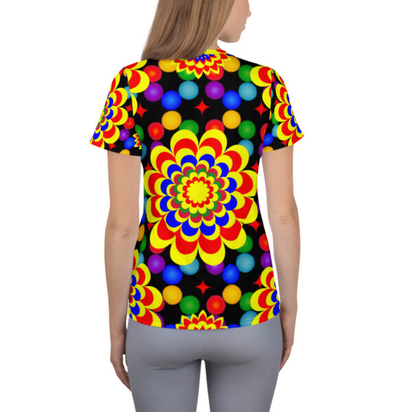 *Original Art Pattern Design on Women's Athletic T-Shirt* - Image 9
