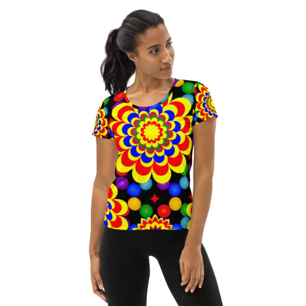 *Original Art Pattern Design on Women's Athletic T-Shirt* - Image 7