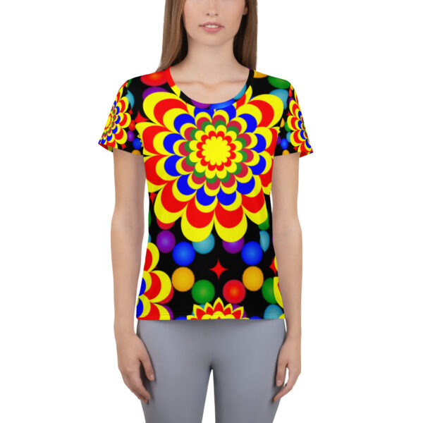 *Original Art Pattern Design on Women's Athletic T-Shirt* - Image 8