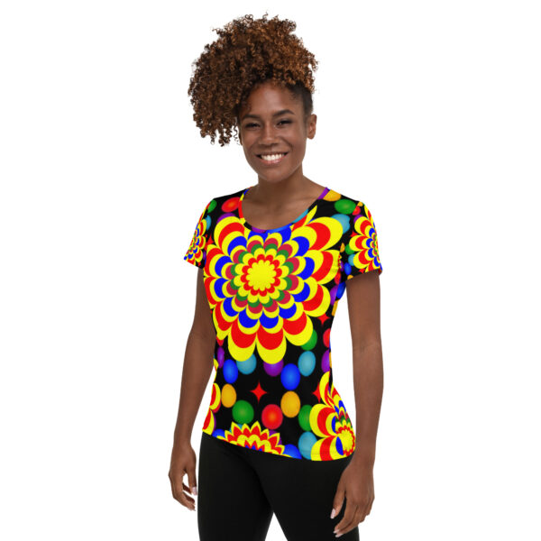 *Original Art Pattern Design on Women's Athletic T-Shirt*