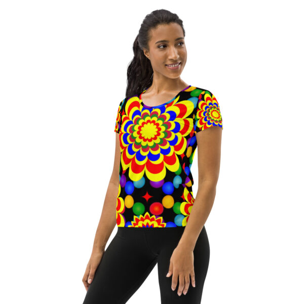 *Original Art Pattern Design on Women's Athletic T-Shirt* - Image 2