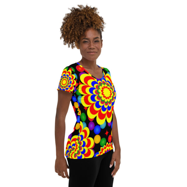 *Original Art Pattern Design on Women's Athletic T-Shirt* - Image 4