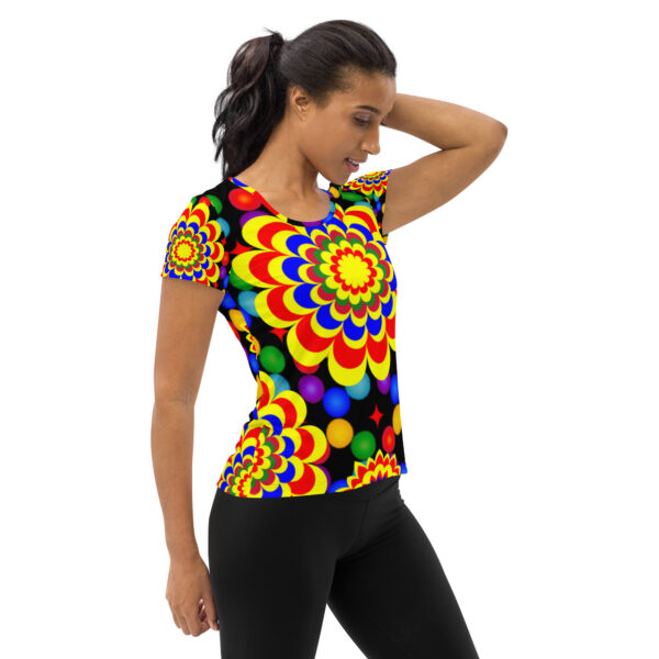 *Original Art Pattern Design on Women's Athletic T-Shirt* - Image 6
