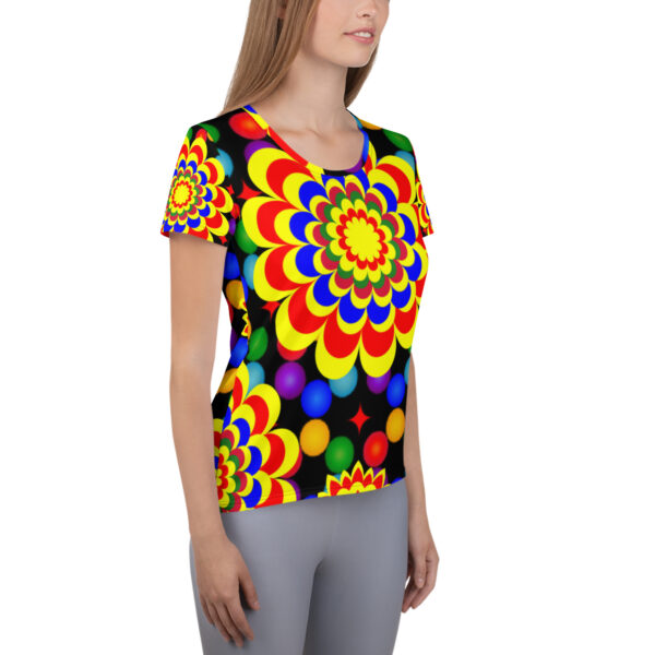 *Original Art Pattern Design on Women's Athletic T-Shirt* - Image 11