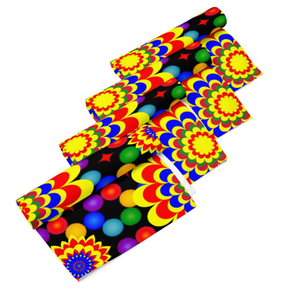 *Original Art Yellow, Red, and Blue Ball and Flowers Pattern Design on Cloth Napkin Set* - Image 17