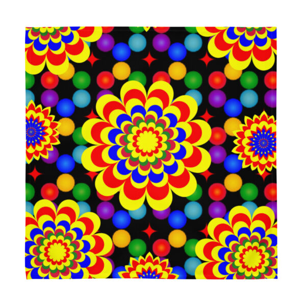 *Original Art Yellow, Red, and Blue Ball and Flowers Pattern Design on Cloth Napkin Set* - Image 19