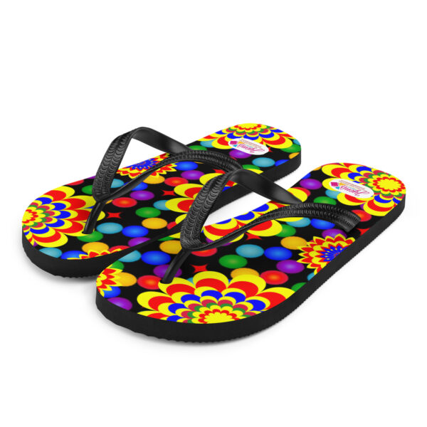 👣 Original Art Pattern Design Flip Flops for Men and Women 👣 - Image 3